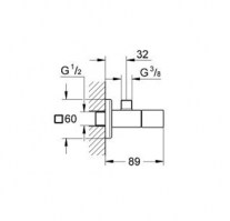 LLAVE ESCUADRA EUROCUBE GROHE